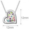 Ogrlica Skriti srček s kristali Swarovski® vijola - Image 3
