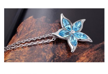 Set nakita Velika zvezda s kristali Swarovski® ocean moder - Image 4