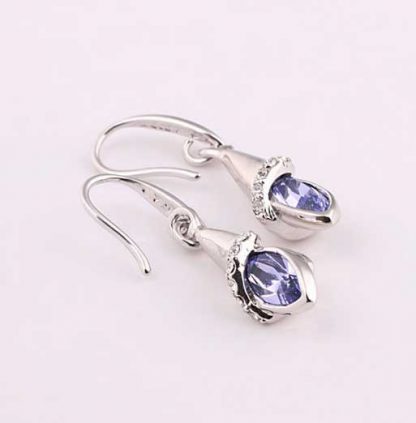 Uhani s kristali Swarovski® Angel vijolični - Image 3