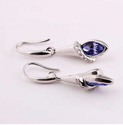 Uhani s kristali Swarovski® Angel vijolični - Image 4