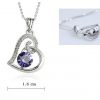 Ogrlica  Viseče srce s kristali Swarovski® bela - Image 3