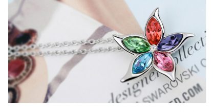 Ogrlica Velika Zvezda s kristali Swarovski® multicolour - Image 3