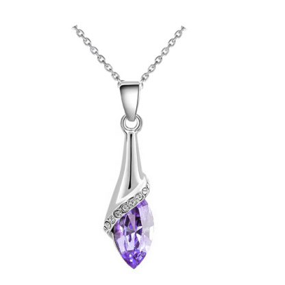 Ogrlica Angelska solza s kristali Swarovski® vijola