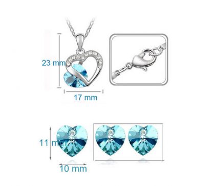 Set nakita Johanna s kristali Swarovski® ocean modra - Image 3