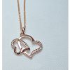 Ogrlica Objet srček s kristali Swarovski® zlat - Image 3