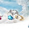 Set nakita Srce v steklenički s kristali Swarovski® roza - Image 3