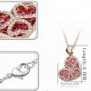 Ogrlica Dvojno srce s kristali Swarovski® zelen - Image 3