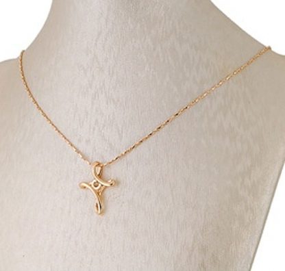 Ogrlica Križ s kristali Swarovski® zlata - Image 3