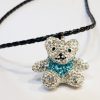 Ogrlica s kristali Swarovski® Medvedek rdeč - Image 3
