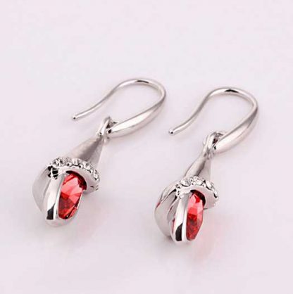 Uhani s kristali Swarovski® Angelček rdeči - Image 3