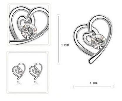 Set nakita s kristali Swarovski® bel - Image 3