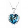 Ogrlica Titanik s kristali Swarovski® temno modra