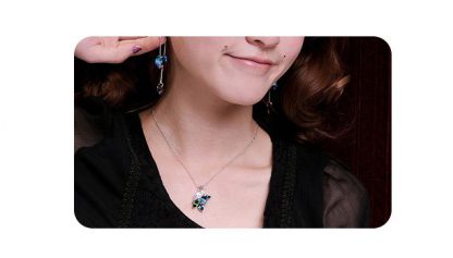 Ogrlica Liberty s kristali Swarovski® bela - Image 3