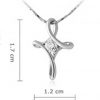 Ogrlica Križ s kristali Swarovski® srebrna - Image 4