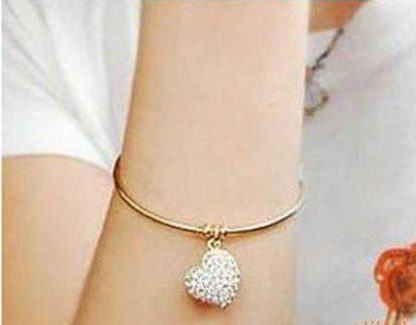 Zapestnica Eleganten Srček s kristali Swarovski® srebrna - Image 3