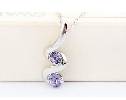Ogrlica Cathy s kristali Swarovski® vijolična - Image 3