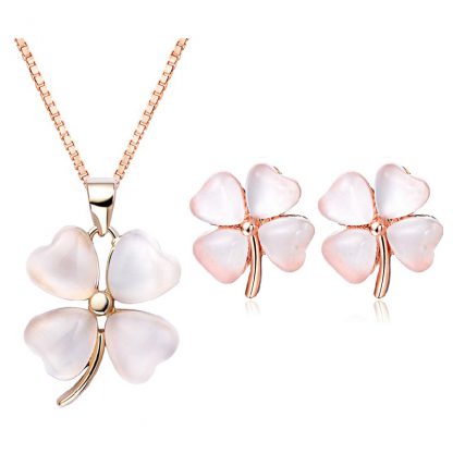 Set nakita Opal deteljica s kristali Swarovski® zlat