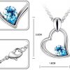 Ogrlica Srček in solza s kristali Swarovski® rdeč - Image 3