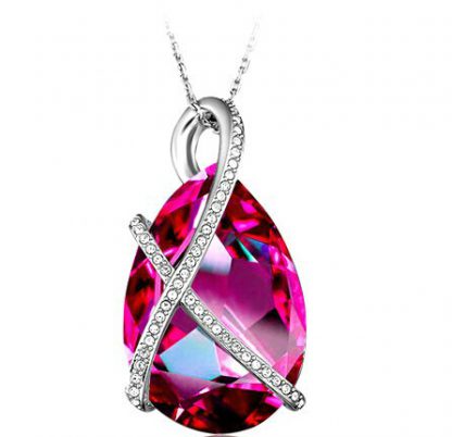 Ogrlica Nebeška zvezda s kristali Swarovski® roza