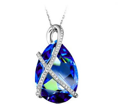 Ogrlica Nebeška zvezda s kristali Swarovski® modra