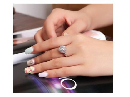 Prstan s kristali Swarovski® Gobica rdeč - Image 3