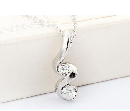 Ogrlica Cathy s kristali Swarovski® bela - Image 3