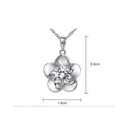 Ogrlica Enostaven cvet s kristali Swarovski® - Image 5