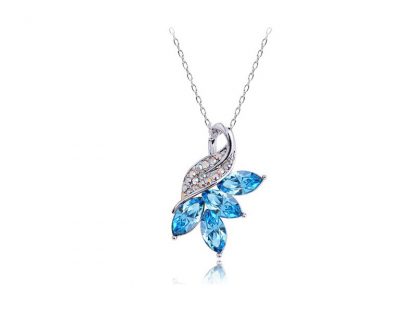 Ogrlica Liberty s kristali Swarovski® ocean modra