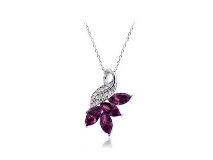 Ogrlica Liberty s kristali Swarovski® vijolična