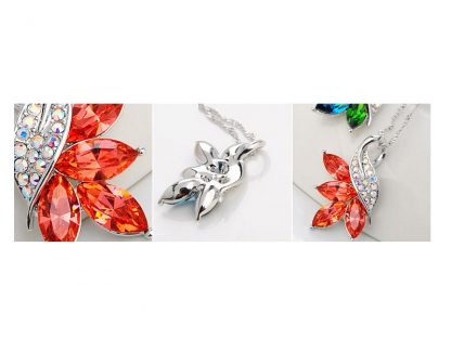 Ogrlica Liberty s kristali Swarovski® bela - Image 2