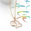 Ogrlica Objet srček s kristali Swarovski® zlat