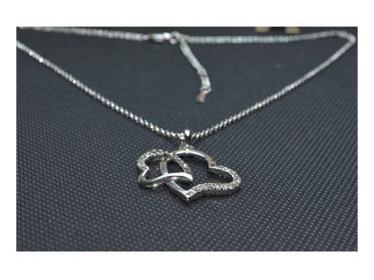 Ogrlica Objet srček s kristali Swarovski® srebrn - Image 2