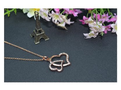 Ogrlica Objet srček s kristali Swarovski® zlat - Image 2