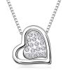Ogrlica Skriti srček s kristali Swarovski® bela