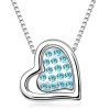 Ogrlica Skriti srček s kristali Swarovski® ocean moder