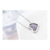 Ogrlica Skriti srček s kristali Swarovski® vijola - Image 2