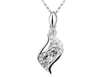 Ogrlica s kristali Swarovski® Angel bela