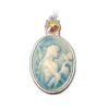Ogrlica s kristali Swarovski® in motivom angelčka z golobico