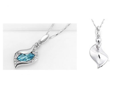 Ogrlica s kristali Swarovski® Angel zelena - Image 2