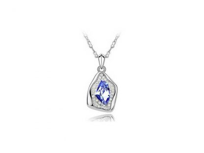 Ogrlica s kristali Swarovski® Angelske solze modra
