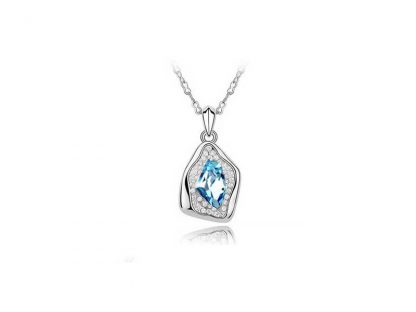 Ogrlica s kristali Swarovski® Angelske solze ocean modra
