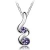 Ogrlica Cathy s kristali Swarovski® vijolična