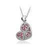 Ogrlica Dvojno srce s kristali Swarovski® roza