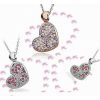 Ogrlica Dvojno srce s kristali Swarovski® zelen - Image 2