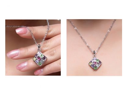 Ogrlica Elizabeta s kristali Swarovski® vijolična - Image 2