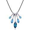 Ogrlica Feniks s kristali Swarovski® ocean modra