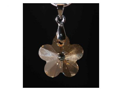 Ogrlica Flower Gold shadow s kristali Swarovski®