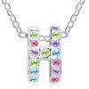 Ogrlica H s kristali Swarovski® multi