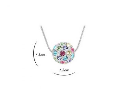 Ogrlica kristali Swarovski® Krogla ocean modra - Image 2