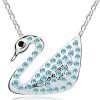 Ogrlica Labod s kristali Swarovski® ocean moder